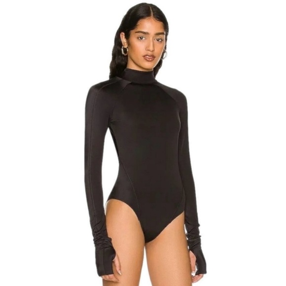 NWT Revolve HAH We Are Hot As Hell Gloves Off Bodysuit in Noir, Size Large - Picture 2 of 14